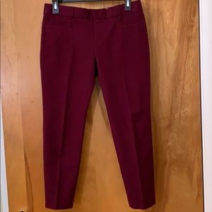 Banana Republic maroon Sloan fit pants 2P